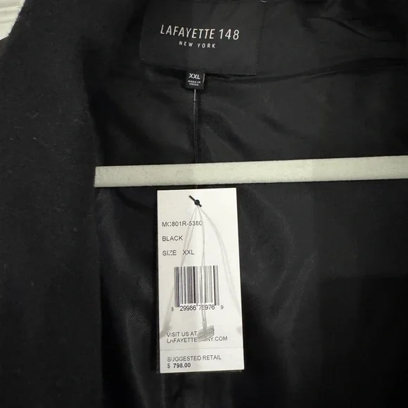Lafayette 148 New York Black Puffer Coat - Picture 3 of 6